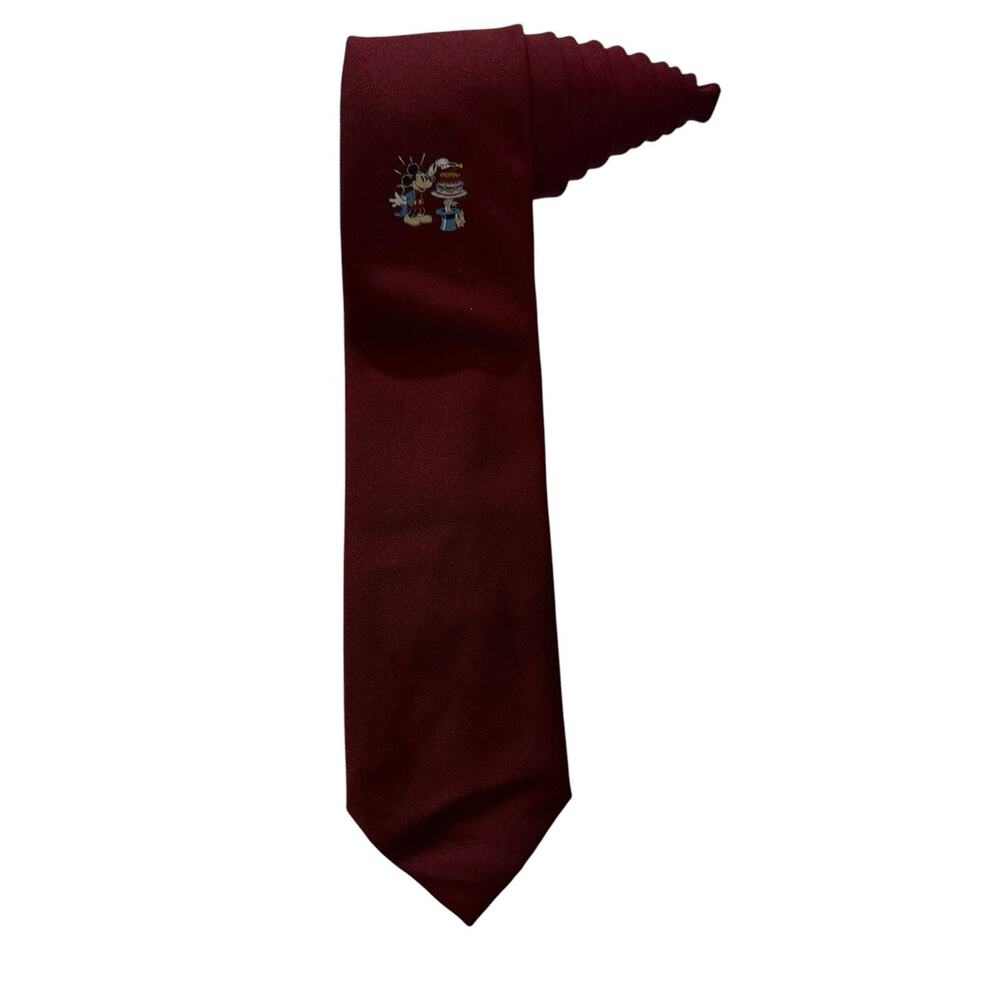 Disney Mickey Mouse Cervantes Birthday Cake Embroidered Vintage Necktie